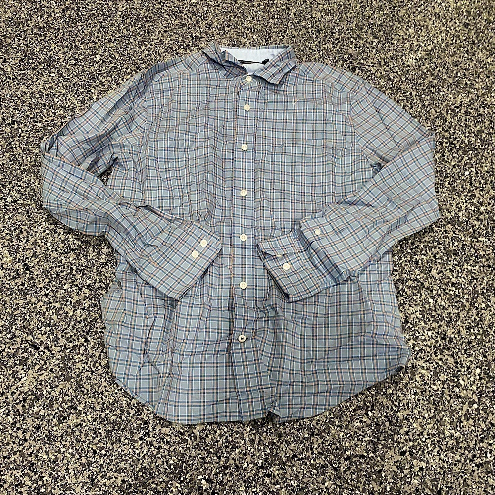 Mens Nautica Brand Plaid Dress Shirt
